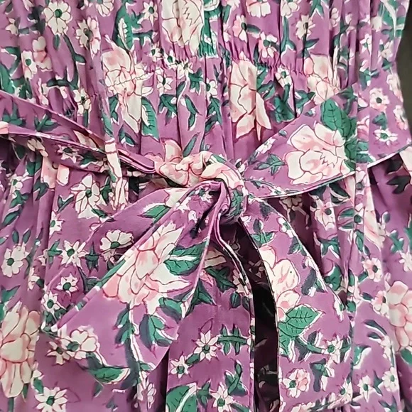 Nwot Mille Resort & Travel Lavender June Floral Longsleeve Ruffled Midi Dress - Picture 9 of 15